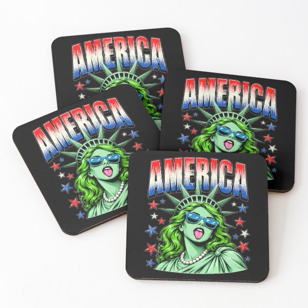Item preview, Brushstroke Statue of Liberty Blowing 4th of July designed and sold by OlakunleOloroz.
