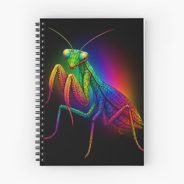 Item preview, Rainbow Praying Mantis – Psychedelic Insect Art designed and sold by Karszul.