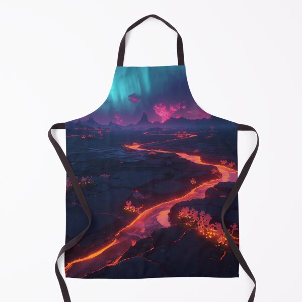 Item preview, Aurora Volcanic Bloom Alien Fantasy Landscape designed and sold by Luminous Wilds.