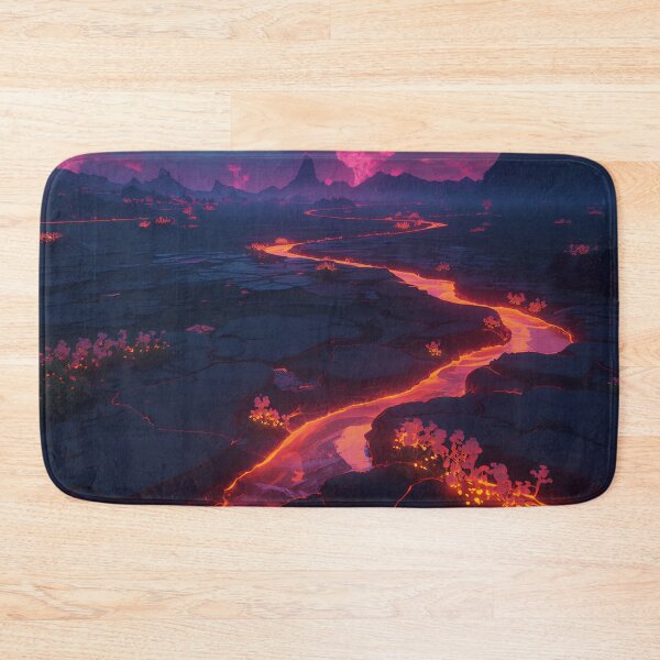 Item preview, Aurora Volcanic Bloom Alien Fantasy Landscape designed and sold by Luminous Wilds.
