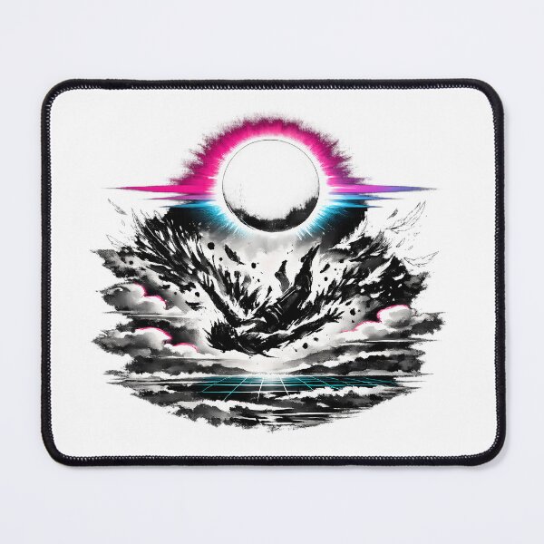 Item preview, Synthwave Sumi-e Icarus Fall designed and sold by KungPowUnicorn.