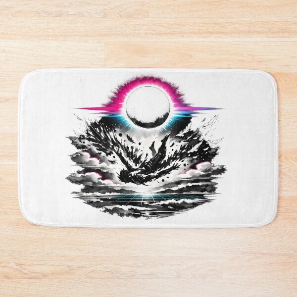 Item preview, Synthwave Sumi-e Icarus Fall designed and sold by KungPowUnicorn.