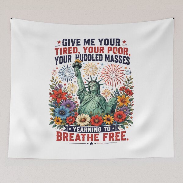 Item preview, Give Me Your Tired Your Poor Statue of Liberty 4th of July designed and sold by OlakunleOloroz.