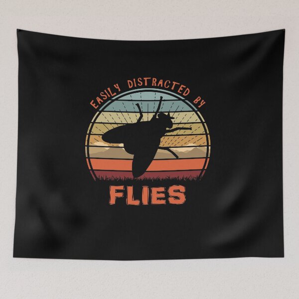 Item preview, Easily Distracted By Flies Funny Insect Lover designed and sold by marke770.
