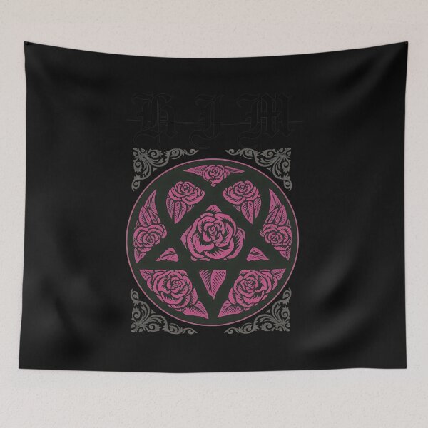 Item preview, Ornate Rose Star Dark Style Print designed and sold by minimancece.