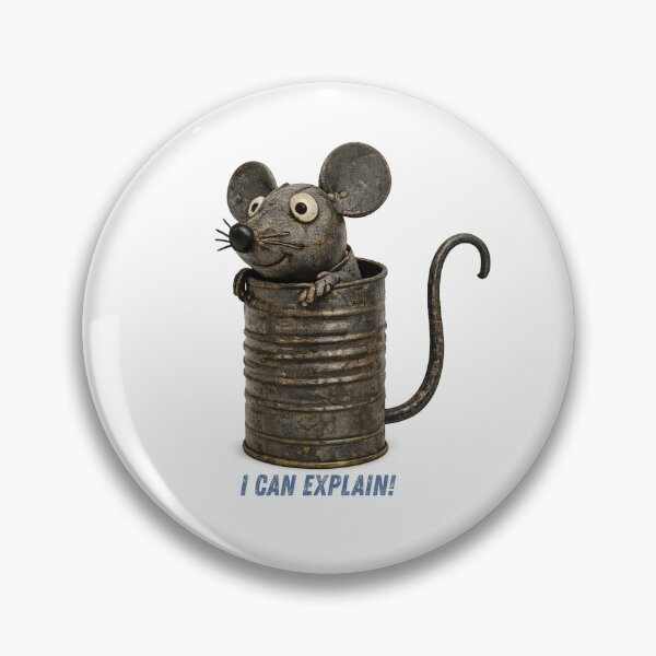 Item preview, I Can Explain Funny Mouse Shirt – Recycled Metal Folk Art Animal Design designed and sold by lazydogonline.