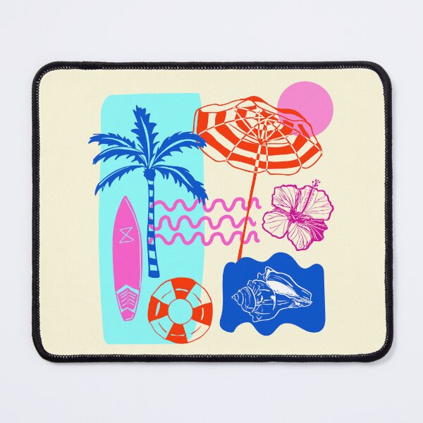 Item preview, Vibrant Summer Beach Patchwork Illustration Aesthetic designed and sold by MaiZephyr.
