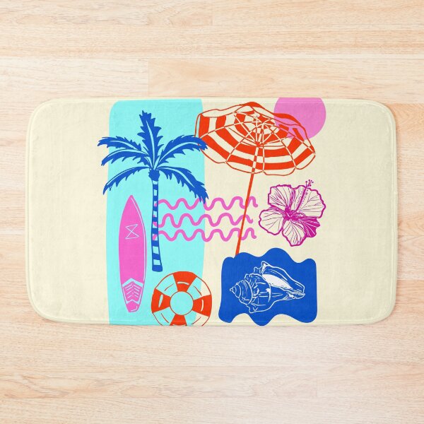 Item preview, Vibrant Summer Beach Patchwork Illustration Aesthetic designed and sold by MaiZephyr.
