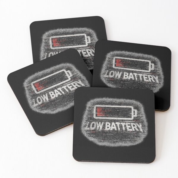 Item preview, LOW BATTERY – emotional burnout glitch design designed and sold by VertigoState.