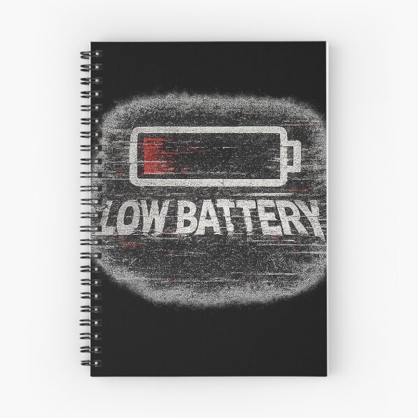 Item preview, LOW BATTERY – emotional burnout glitch design designed and sold by VertigoState.