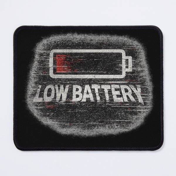 Item preview, LOW BATTERY – emotional burnout glitch design designed and sold by VertigoState.