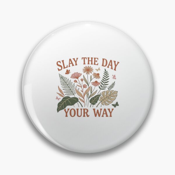 Item preview, Slay the Day Your Way – Retro Floral Motivational Quote Design for Daily Confidence & Positive Energy designed and sold by Bright Nest Studio.
