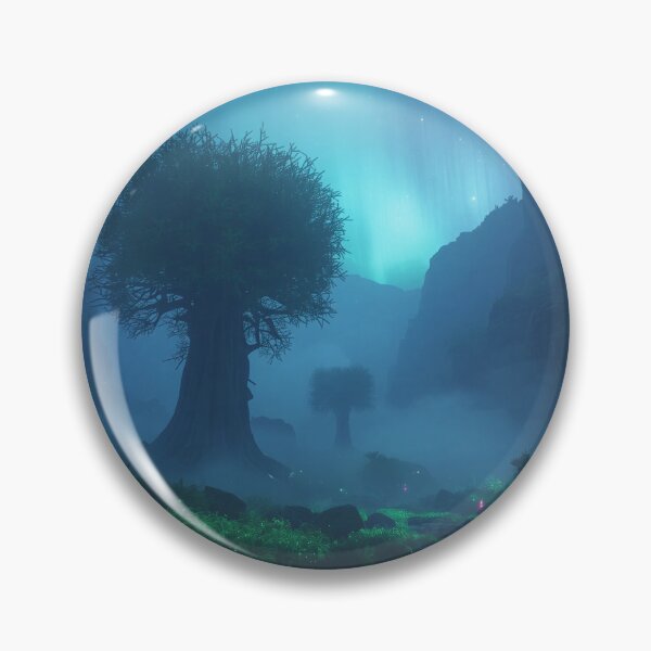 Item preview, Mist Hollow Valley Alien Fantasy Landscape designed and sold by Luminous Wilds.