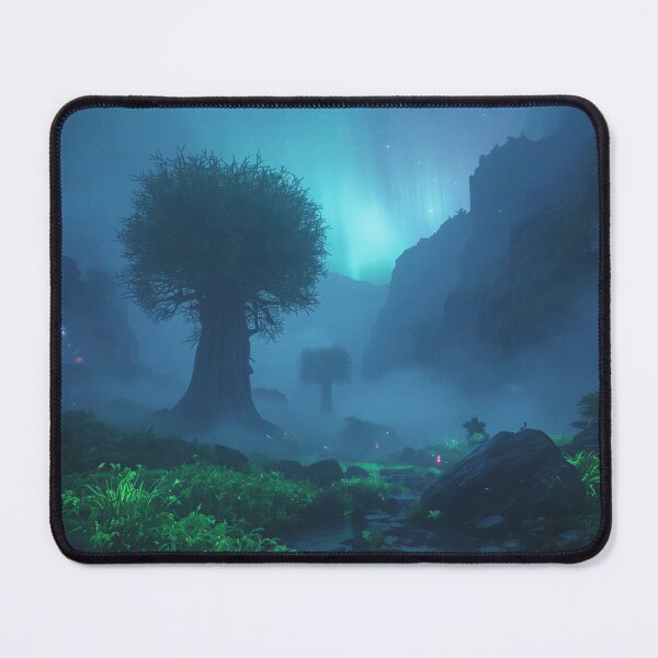 Item preview, Mist Hollow Valley Alien Fantasy Landscape designed and sold by Luminous Wilds.