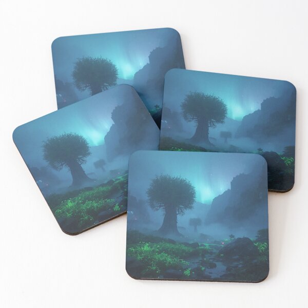 Item preview, Mist Hollow Valley Alien Fantasy Landscape designed and sold by Luminous Wilds.