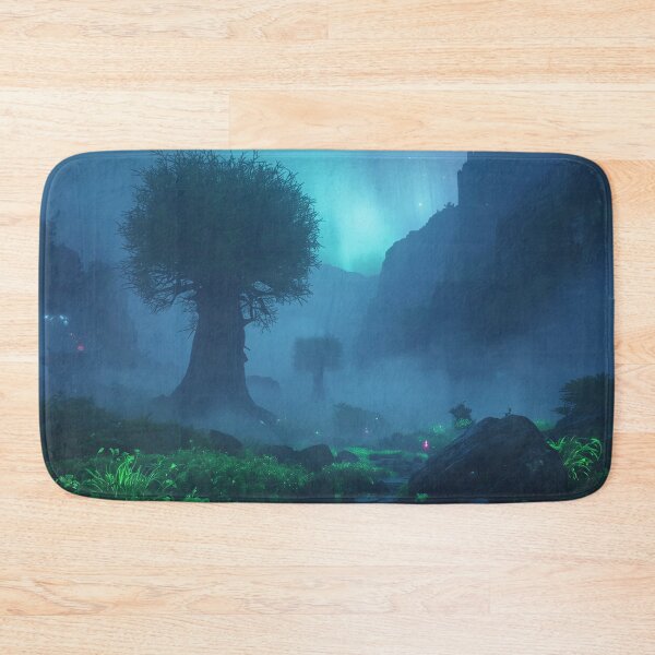 Item preview, Mist Hollow Valley Alien Fantasy Landscape designed and sold by Luminous Wilds.