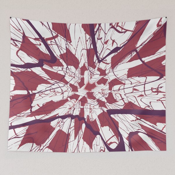 Item preview, Radiant Cosmic Burst Abstract Line Art Design designed and sold by love king studios.