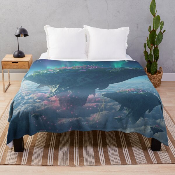 Item preview, Sky Leviathan Garden Migration Alien Fantasy Landscape designed and sold by Luminous Wilds.