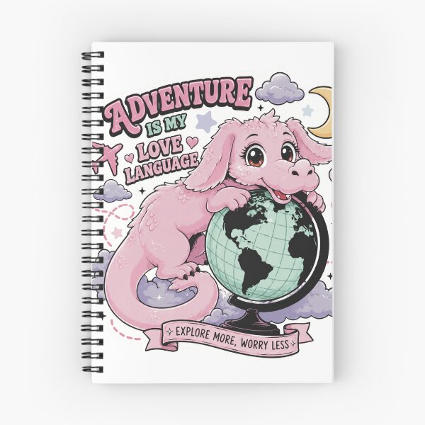 Item preview, Adventure Is My Love Language – Cute Travel Dragon Sticker designed and sold by CrazyAlpaca101.