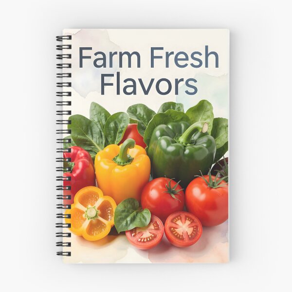 Item preview, Farm Fresh Flavors – Vegetable Recipe Kitchen Design designed and sold by EmeraldeaArt.