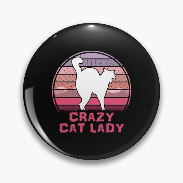 Item preview, Crazy Cat Lady Retro Sunset Feline Silhouette designed and sold by marke770.