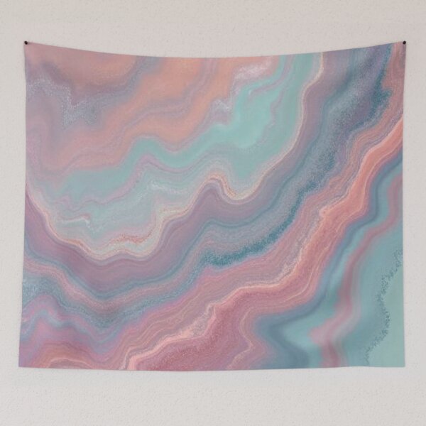Item preview, Peach Teal Marble Rock Lines designed and sold by SeaStarAlex.
