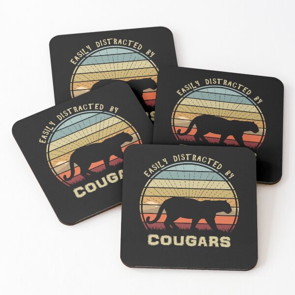 Item preview, Easily Distracted By Cougars Retro Sunset Big Cat designed and sold by marke770.
