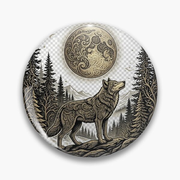 Item preview, Golden Moon Wolf Design designed and sold by SKJWorldprints.