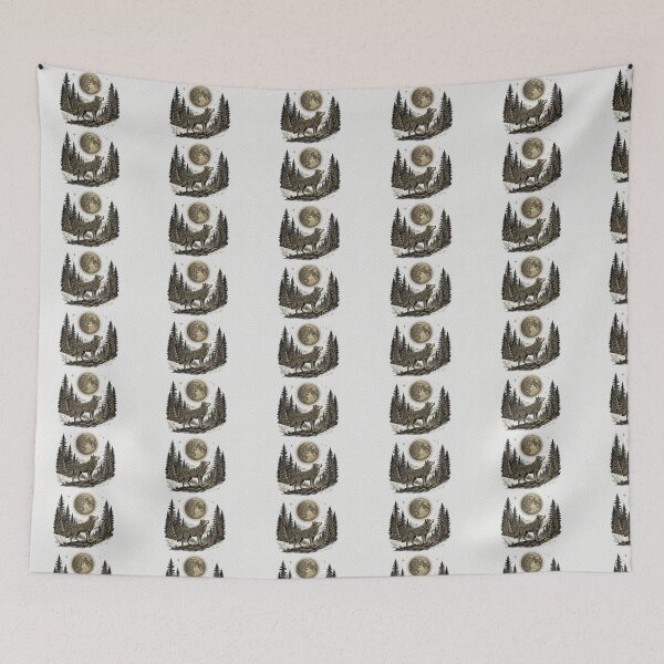 Item preview, Golden Moon Wolf Design designed and sold by SKJWorldprints.