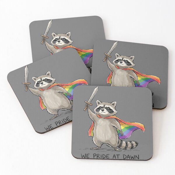 Item preview, We Pride At Dawn Funny LGBTQ Month Raccoon Rainbow Men Women designed and sold by KristineLi.