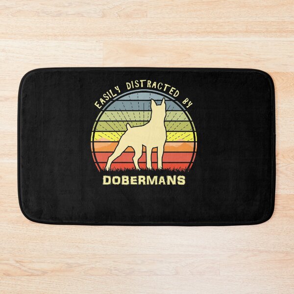 Item preview, Easily Distracted By Dobermans Retro Sunset Dog designed and sold by marke770.