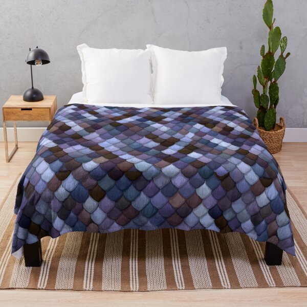 Item preview, Blue and Purple Mosaic Scales Pattern designed and sold by Piotrek0001.