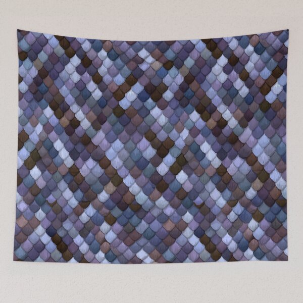 Item preview, Blue and Purple Mosaic Scales Pattern designed and sold by Piotrek0001.