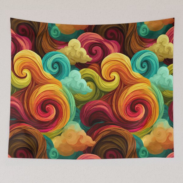 Item preview, Whimsical Sky and Cloud Swirls Art designed and sold by Piotrek0001.