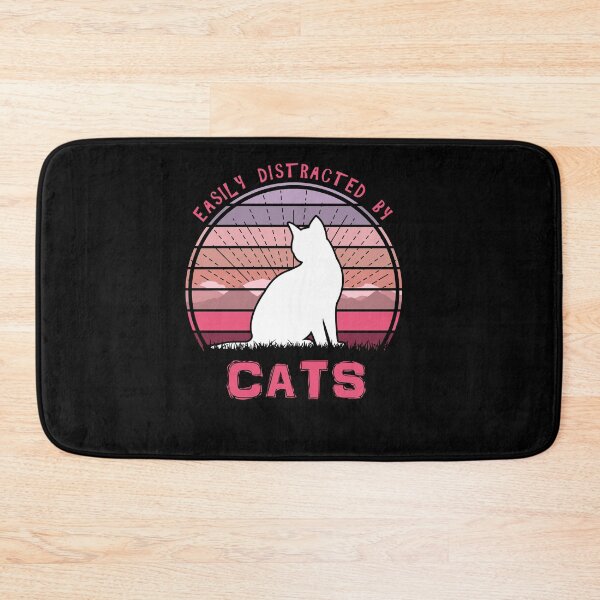 Item preview, Easily Distracted By Cats Retro Sunset Feline designed and sold by marke770.