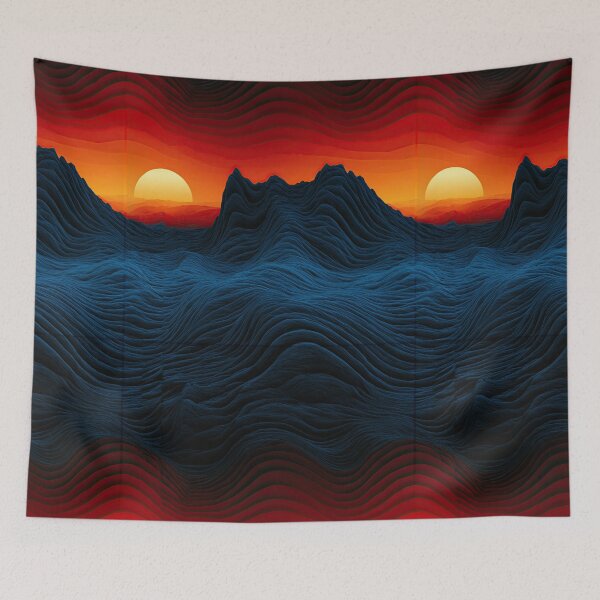 Item preview, Dark Mountain Horizon Sunset Landscape designed and sold by Piotrek0001.