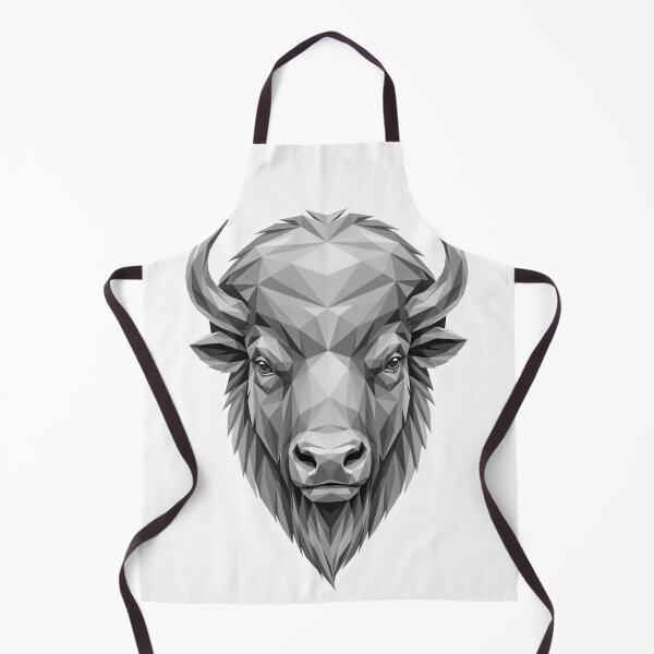 Item preview, Tribal Bison - Geometric Bison Head – Low Poly Buffalo Wildlife Art Design designed and sold by ArcticFoxStudio.