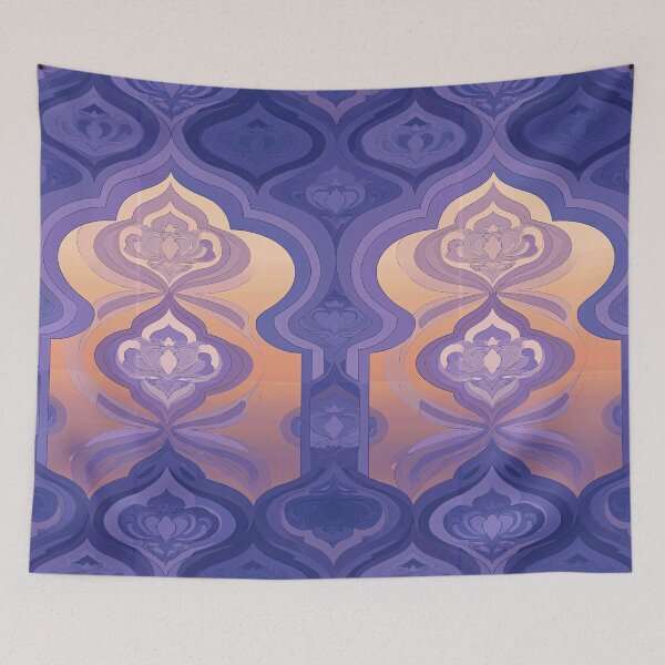 Item preview, Lavender Ornamental Damask Pattern designed and sold by Piotrek0001.