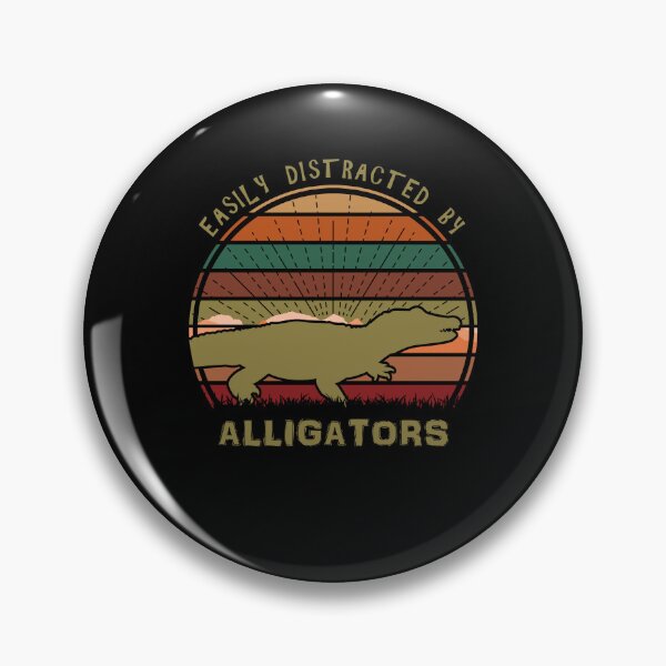 Item preview, Easily Distracted By Alligators Retro Sunset Gator designed and sold by marke770.