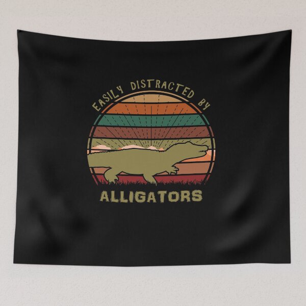 Item preview, Easily Distracted By Alligators Retro Sunset Gator designed and sold by marke770.