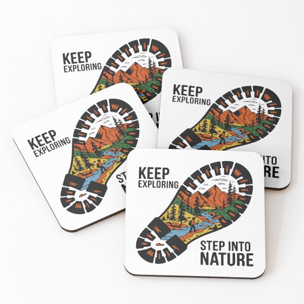 Item preview, Hiking Boot Print Nature Scene – Retro Adventure Outdoor Design designed and sold by Gabe1983.