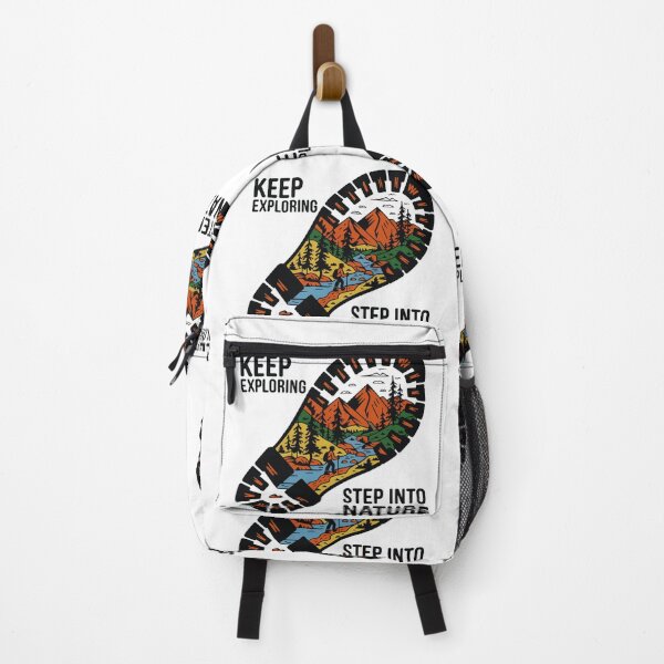 Item preview, Hiking Boot Print Nature Scene – Retro Adventure Outdoor Design designed and sold by GabeMountainArt.
