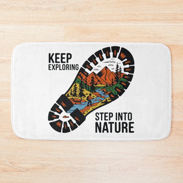 Item preview, Hiking Boot Print Nature Scene – Retro Adventure Outdoor Design designed and sold by Gabe1983.