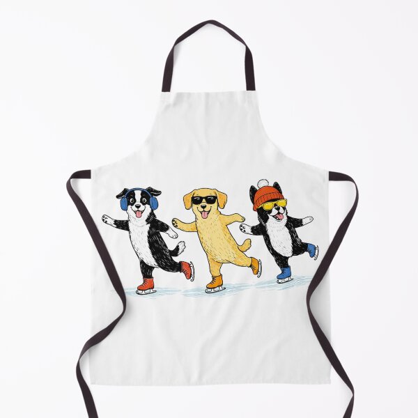 Item preview, Funny Ice Skating Dogs – Cute Winter Cartoon Art for Pet Lovers designed and sold by erkinmaddison.