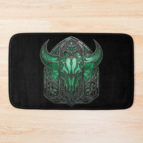 Item preview, Gothic stained glass emerald bull designed and sold by David Mateo ArtWorks.