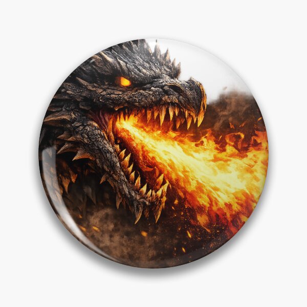 Item preview, dangerous dragon breathing fire designed and sold by Adojunction.