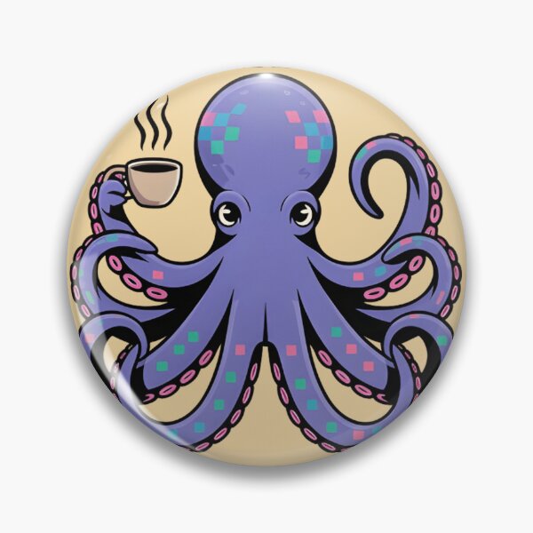 Item preview, Doing My Best Octopus T‑Shirt & Sticker – Funny Coffee Lover Sea Creature designed and sold by ZyxDes.