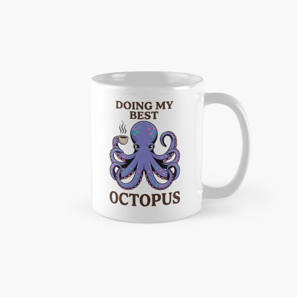 Item preview, Doing My Best Octopus T‑Shirt & Sticker – Funny Coffee Lover Sea Creature designed and sold by ZyxDes.