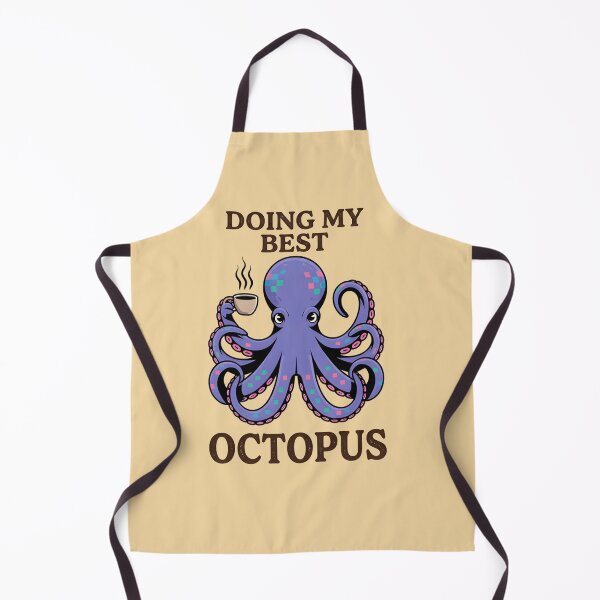 Item preview, Doing My Best Octopus T‑Shirt & Sticker – Funny Coffee Lover Sea Creature designed and sold by ZyxDes.