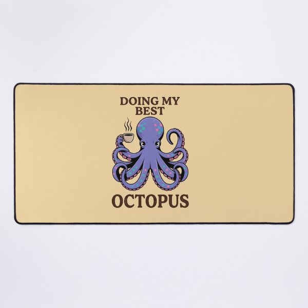 Item preview, Doing My Best Octopus T‑Shirt & Sticker – Funny Coffee Lover Sea Creature designed and sold by ZyxDes.